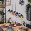 Gastor Suspension, Boule lumineuse, Suspension Bleu, Vert, Clair, Cuivré, 5 lumières