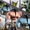 Gastor Suspension, Boule lumineuse, Suspension Bleu, Vert, Clair, Cuivré, 5 lumières