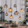 Ripoll Suspension, Boule lumineuse, Suspension Ambre, Clair, Fumé, 8 lumières