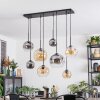 Ripoll Suspension, Boule lumineuse, Suspension Ambre, Clair, Fumé, 8 lumières