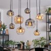 Ripoll Suspension, Boule lumineuse, Suspension Ambre, Clair, Fumé, 8 lumières