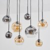 Ripoll Suspension, Boule lumineuse, Suspension Ambre, Clair, Fumé, 8 lumières
