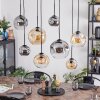 Ripoll Suspension, Boule lumineuse, Suspension Ambre, Clair, Fumé, 8 lumières