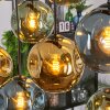 Ripoll Suspension, Boule lumineuse, Suspension Bleu, Or, Vert, 8 lumières