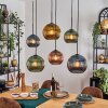 Koyoto Suspension, Boule lumineuse, Suspension Bleu, Or, Vert, Cuivré, 6 lumières Koyoto Suspension, Boule lumineuse, Suspension Bleu, Or, Vert, Cuivré, 6 lumières