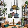 Koyoto Suspension, Boule lumineuse, Suspension Bleu, Or, Vert, Cuivré, 6 lumières Koyoto Suspension, Boule lumineuse, Suspension Bleu, Or, Vert, Cuivré, 6 lumières