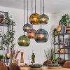 Koyoto Suspension, Boule lumineuse, Suspension Bleu, Or, Vert, Cuivré, 6 lumières Koyoto Suspension, Boule lumineuse, Suspension Bleu, Or, Vert, Cuivré, 6 lumières