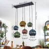 Koyoto Suspension, Boule lumineuse, Suspension Bleu, Or, Vert, Cuivré, 6 lumières Koyoto Suspension, Boule lumineuse, Suspension Bleu, Or, Vert, Cuivré, 6 lumières