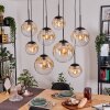 Gastor Suspension, Boule lumineuse, Suspension Ambre, Clair, 8 lumières
