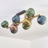 Koyoto Plafonnier, Boule lumineuse Or, Noir, 10 lumières