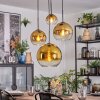 Koyoto Suspension, Boule lumineuse, Suspension 35 cm Or, Clair, 4 lumières