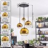 Koyoto Suspension, Boule lumineuse, Suspension 35 cm Or, Clair, 4 lumières
