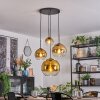 Koyoto Suspension, Boule lumineuse, Suspension 35 cm Or, Clair, 4 lumières