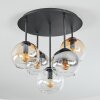 Koyoto Plafonnier, Boule lumineuse 37 cm Ambre, Clair, Fumé, 5 lumières