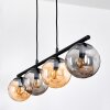 Gastor Suspension, Boule lumineuse, Suspension Ambre, Fumé, 4 lumières