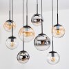 Gastor Suspension, Boule lumineuse, Suspension Ambre, Chrome, Clair, Fumé, 8 lumières