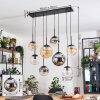 Gastor Suspension, Boule lumineuse, Suspension Ambre, Clair, Fumé, 8 lumières
