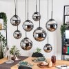 Gastor Suspension, Boule lumineuse, Suspension Chrome, Fumé, 8 lumières