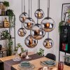 Gastor Suspension, Boule lumineuse, Suspension Chrome, Fumé, 8 lumières