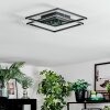Manor Plafonnier LED Noir, 1 lumière, Télécommandes