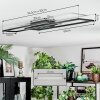Manor Plafonnier LED Noir, 1 lumière, Télécommandes