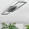 Manor Plafonnier LED Noir, 1 lumière, Télécommandes