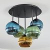 Koyoto Plafonnier, Boule lumineuse 45 cm Bleu, Or, Vert, 5 lumières