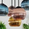 Koyoto Plafonnier, Boule lumineuse 45 cm Bleu, Or, Cuivré, 5 lumières