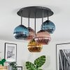 Koyoto Plafonnier, Boule lumineuse 45 cm Bleu, Or, Cuivré, 5 lumières