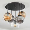 Ripoll Plafonnier, Boule lumineuse Ambre, Clair, Fumé, 5 lumières