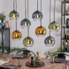 Koyoto Suspension, Boule lumineuse, Suspension Bleu, Or, Vert, Clair, 8 lumières