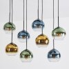 Koyoto Suspension, Boule lumineuse, Suspension Bleu, Or, Vert, Clair, 8 lumières