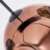 Ripoll Suspension, Boule lumineuse, Suspension Bleu, Chrome, Or, Vert, Cuivré, Fumé, 8 lumières