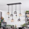 Koyoto Suspension, Boule lumineuse, Suspension Ambre, Clair, Fumé, 8 lumières