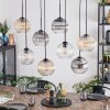 Koyoto Suspension, Boule lumineuse, Suspension Ambre, Clair, Fumé, 8 lumières