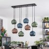 Koyoto Suspension, Boule lumineuse, Suspension Bleu, Vert, Cuivré, 8 lumières