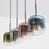 Lauden Suspension, Suspension Bleu, Vert, Clair, Cuivré, Fumé, 4 lumières