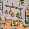 Koyoto Suspension, Boule lumineuse, Suspension Écru, Noir, 5 lumières