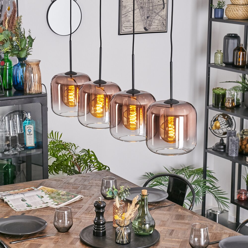 Lauden Suspension, Suspension Clair, Cuivré, 4 lumières main product photo