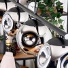 Ripoll Suspension, Boule lumineuse, Suspension Chrome, Fumé, 4 lumières