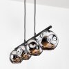 Ripoll Suspension, Boule lumineuse, Suspension Chrome, Fumé, 4 lumières