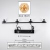 Ripoll Suspension, Boule lumineuse, Suspension Ambre, 4 lumières