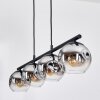 Ripoll Suspension, Boule lumineuse, Suspension Chrome, Clair, Fumé, 4 lumières