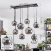 Ripoll Suspension, Boule lumineuse, Suspension Fumé, 8 lumières
