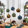 Ripoll Suspension, Boule lumineuse, Suspension Bleu, Or, Vert, 6 lumières