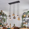 Ripoll Suspension, Boule lumineuse, Suspension Ambre, Clair, Fumé, 6 lumières