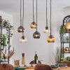 Ripoll Suspension, Boule lumineuse, Suspension Ambre, Clair, Fumé, 6 lumières