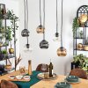 Ripoll Suspension, Boule lumineuse, Suspension Ambre, Clair, Fumé, 6 lumières