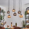 Ripoll Suspension, Boule lumineuse, Suspension Ambre, Fumé, 6 lumières