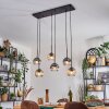 Ripoll Suspension, Boule lumineuse, Suspension Ambre, Clair, Fumé, 6 lumières